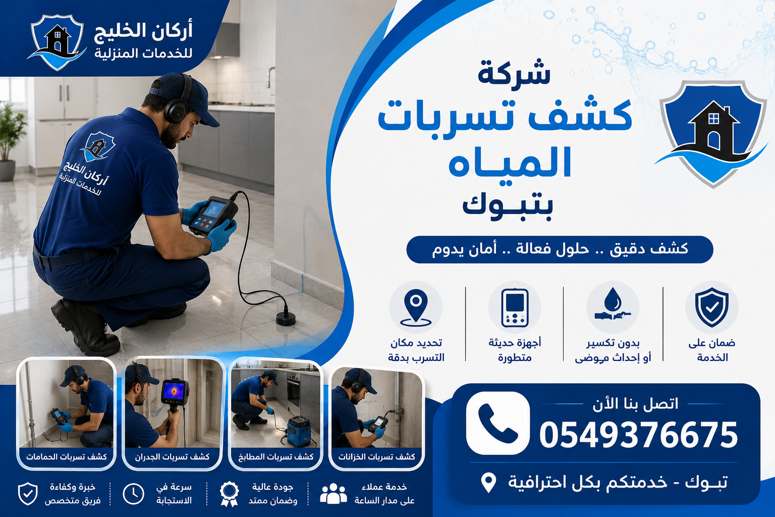 شركة كشف تسربات المياه بتبوك