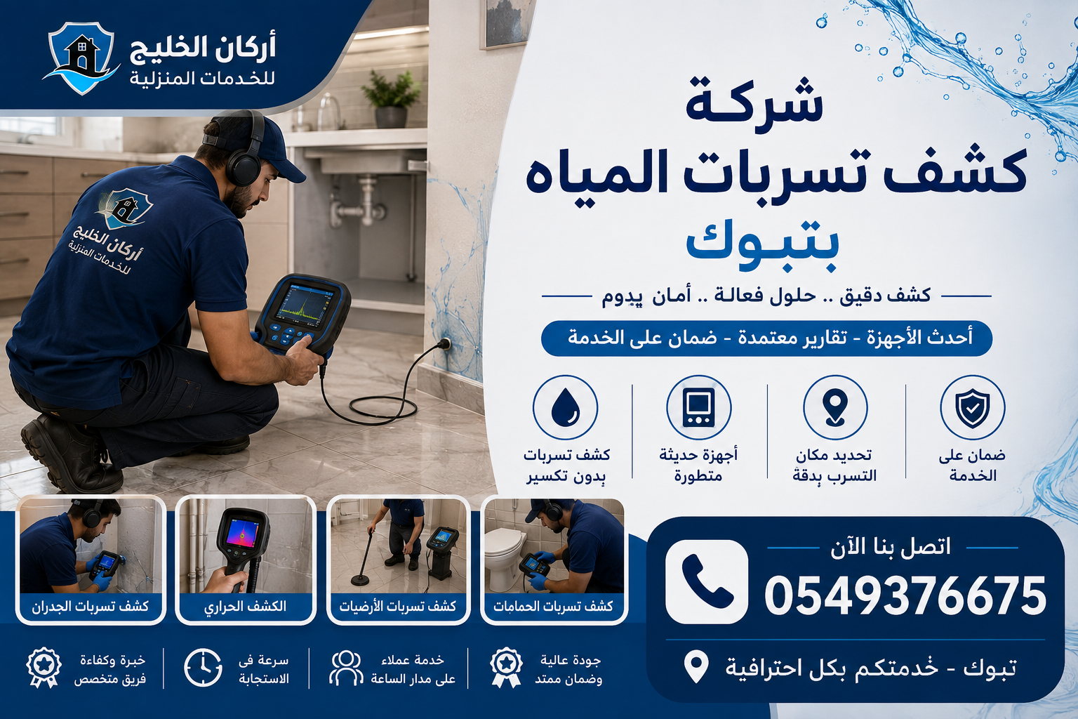 شركة كشف تسربات المياه بتبوك