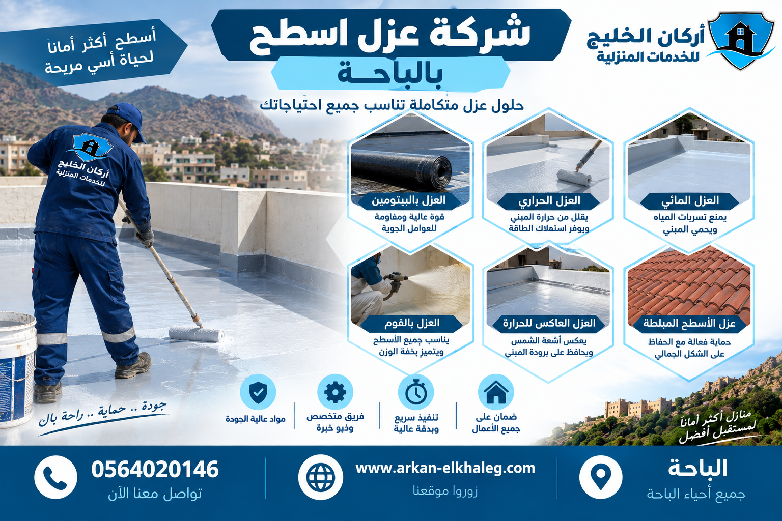 شركة عزل اسطح بالباحة