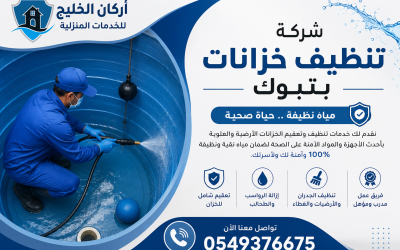 شركة تنظيف خزانات بتبوك 0549376675 غسيل خزانات