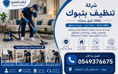 شركة تنظيف بتبوك 0549376675 بخصم 40%