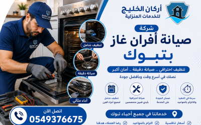 شركة صيانه افران غاز بتبوك 0549376675 تنظيف افران